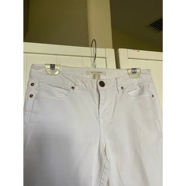 Life in Progress Womens Jeans Size 28 White‎ Denim Cotton Spandex Stretch Skinny - Image 9