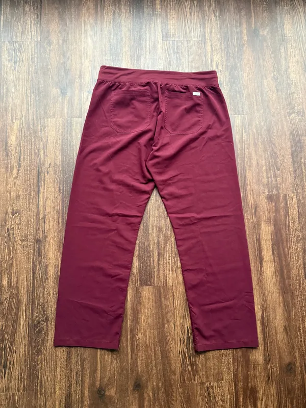 FIGS Women’s Burgundy Red Livingston Scrub Pants Hospital Nurse Medical- Size LP - Image 2