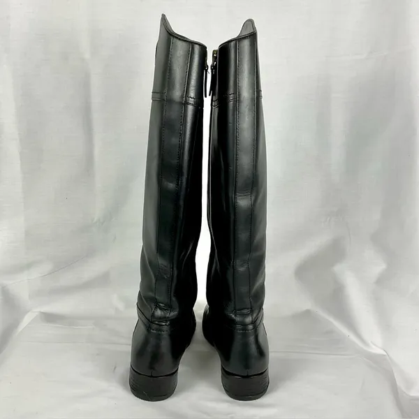 Tory Burch Ashlynn Black Boots Sz 7 Leather Riding Boots New Soles Authentic - Image 5