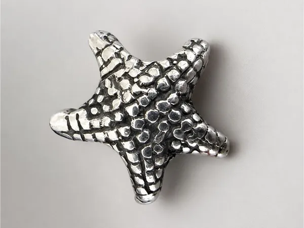 Vintage Sterling Silver Starfish Charm Fits Most Snake Charm Bracelets - Image 2