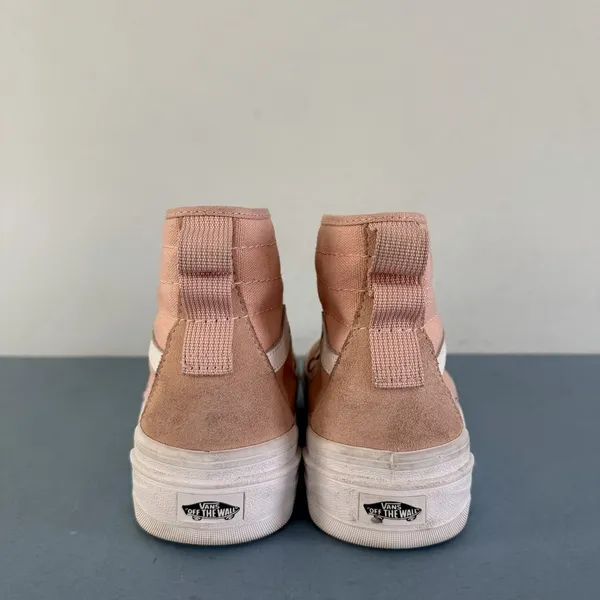 Vans Sentry Sk8-Hi Dusty Rose Pink Suede Canvas Platform Lug Sole Sneakers‎ - Image 6