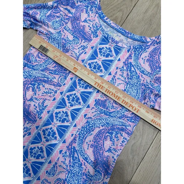 Lilly Pulitzer Size XS Preston A-Line Dress‎ Gator Geometric 100% Pima Cotton - Image 9