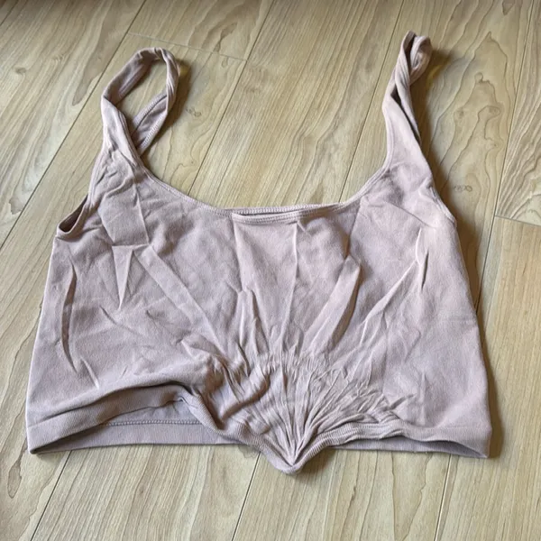 Tan Cropped Tank Top - Image 3