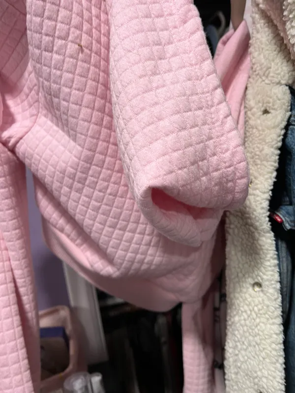 Pink Cropped zip up Size M - Image 2