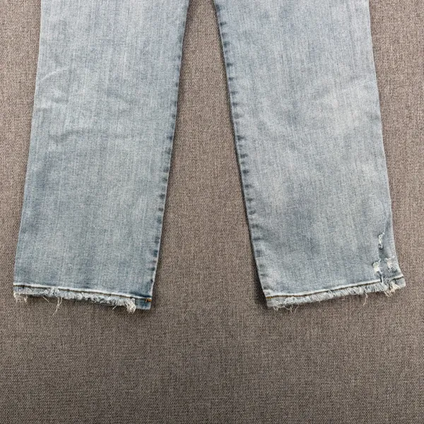 Judy Blue Dad Jean Light Wash Distressed Denim Raw Hem Size 13/31 - Image 8