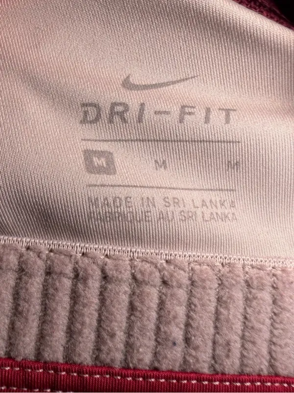 Nike Women's Dri-FIT Sports Bra - Pink Burgundy Racerback Swoosh - Image 4
