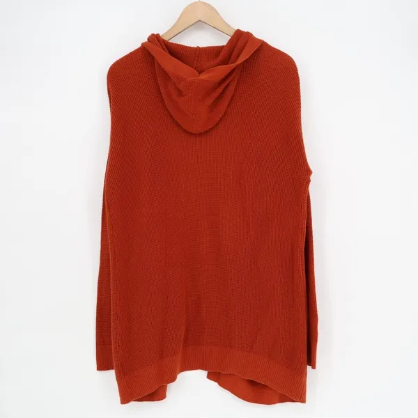 Peyton Primrose Cardigan Sweater Womens Medium Orange Open Front Pockets Knitted - Image 5