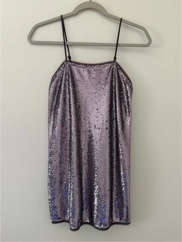 Free People Whimsical Romantic Summer Time to Shine sequins mini dress size xs - Image 3
