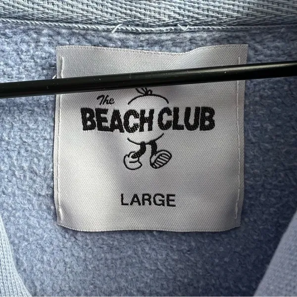 Beach Club HAPPY HOODIE LIGHT BLUE Size Large Do What Makes You Happy - Image 6