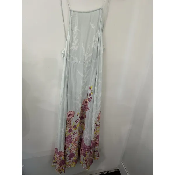 Intimately Free People Blue Floral Embrace It Maxi Dress Open Back S Square Neck - Image 11