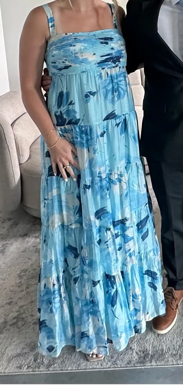 Blue Floral Dress Abercrombie - Image 2