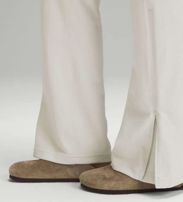 Lululemon Brushed Softstreme Ribbed Zip Flared Pant 32.5" - Image 4