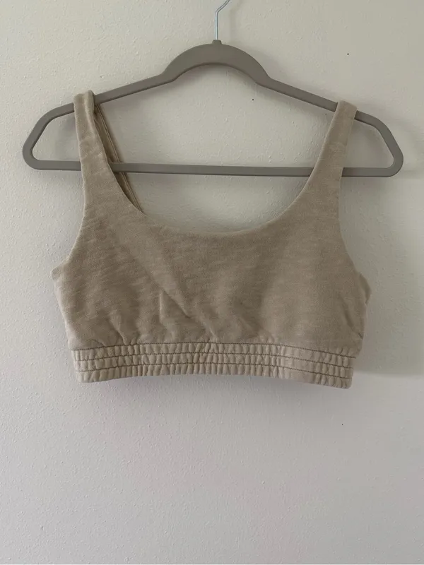 Madewell MWL Sweatshirt Earthy Cottage 100% Cotton Light Support Bralette large - Image 4