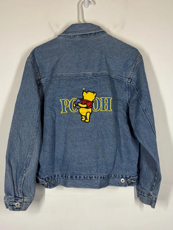 Vintage 90’s Disney Winnie The Pooh Jean Denim Jacket Size Large - Image 2