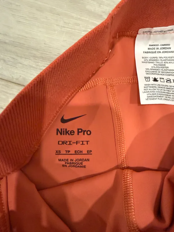Orange Nike Pro Shorts - Image 4