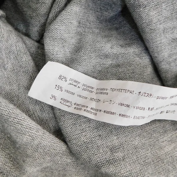 ZARA Heathered Gray Cinched Sweater V Neck Pullover Cinchable Cinched Top Large - Image 11