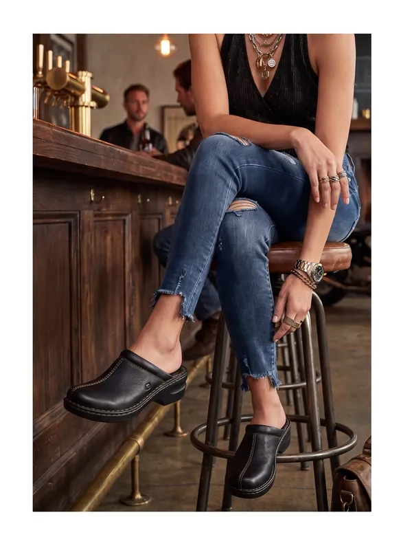 Born ★ Mount II Leather Open Back Comfort Clogs ★ Black Leather ★ 10M ★ Worn 1X - Image 14