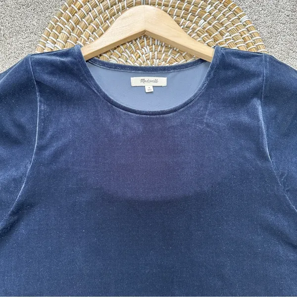 Madewell Velvet Butterfly Top Shortsleeve Fairy Whimsigoth Grunge in Deep Navy M - Image 7