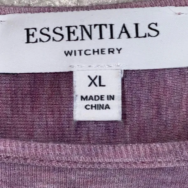 Witchery Essentials‎ Purple Long Sleeve Top XL Soft Stretch Minimalist - Image 4