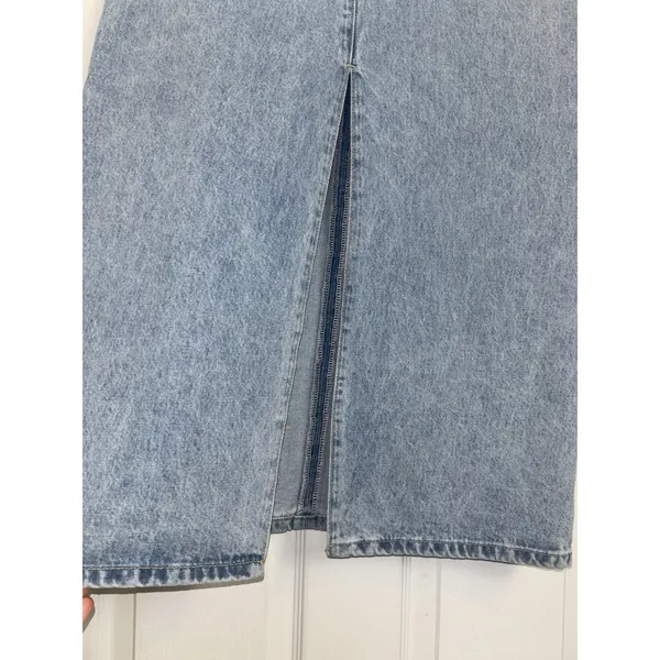 Princess Polly Light Wash Denim Maxi Skirt 4 Cottagecore Cowgirl Y2K Boho Grunge - Image 3