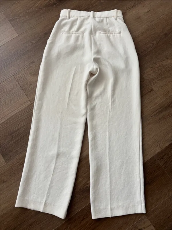 Wilfred Aritzia Cream Effortless Pant Size 2 - Image 7