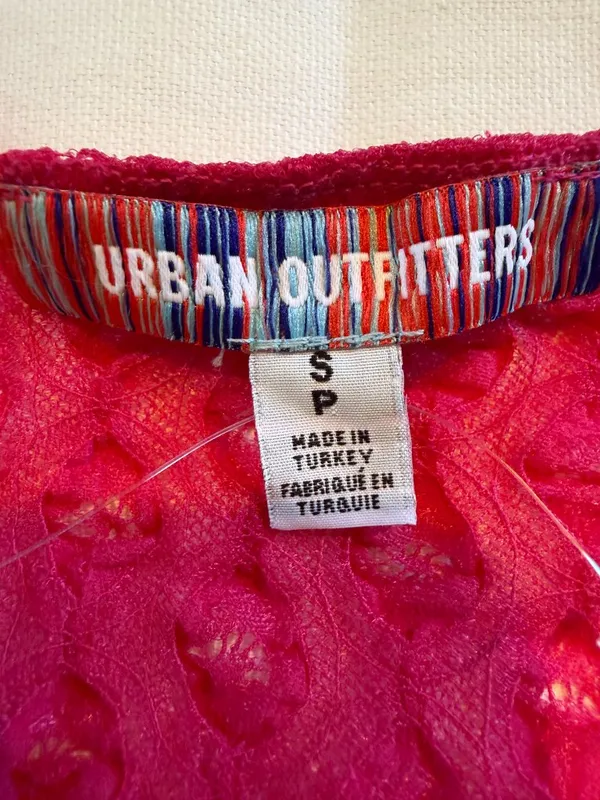 URBAN OUTFITTERS Sheer Stretch Lace Wrap Long Sleeve Top Size Small NEW - Image 8