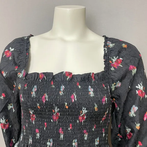 Hill House Home The Nap Dress Naomi Nap Dress Shirred Smocked Size Large Fall - Image 13