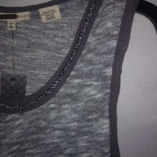 MISS ME L Black Silver Tank Top - Image 3