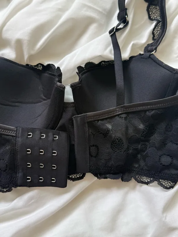 Aerie black daisy lace bra top - Image 2