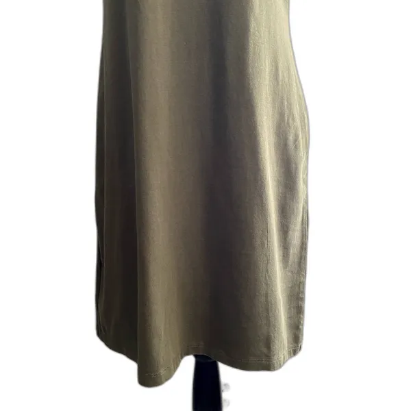 Calvin‎ Klein Olive Green Short Sleeve Graphic Logo T-Shirt Dress Size Medium - Image 3