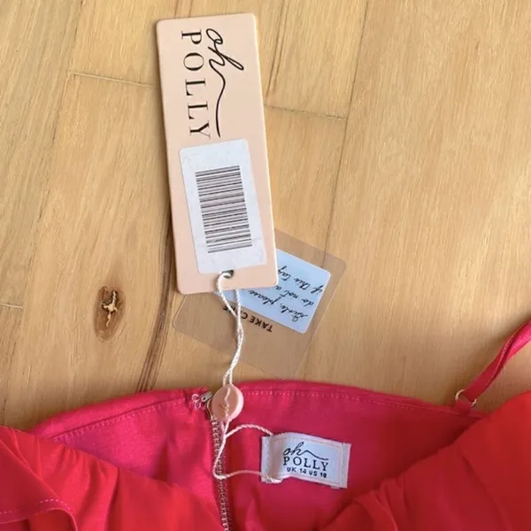 Oh Polly SEND MY LOVE Ruffle Cup Crop Top in Hot Pink - Image 9