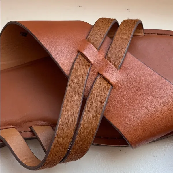 Franco Sarto Brown Leather Sandals - Image 3