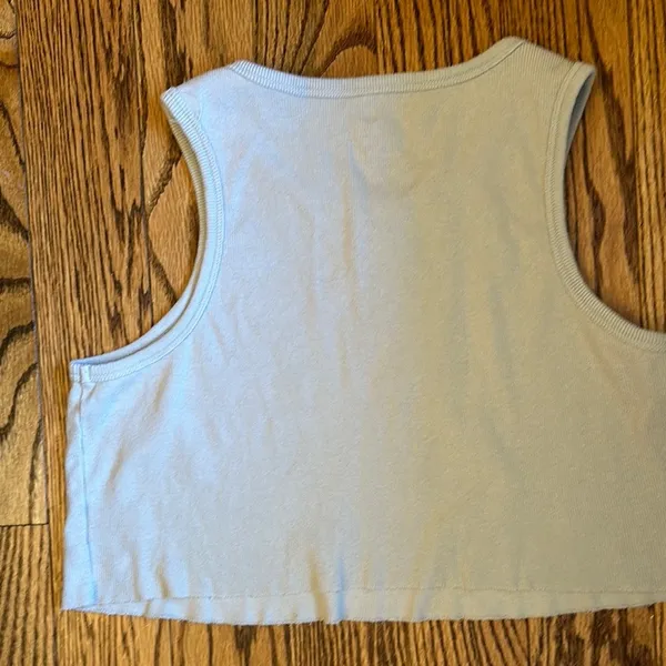 PacSun White Sleeveless babydoll crop tank top‎ Y2K vibes - Image 3