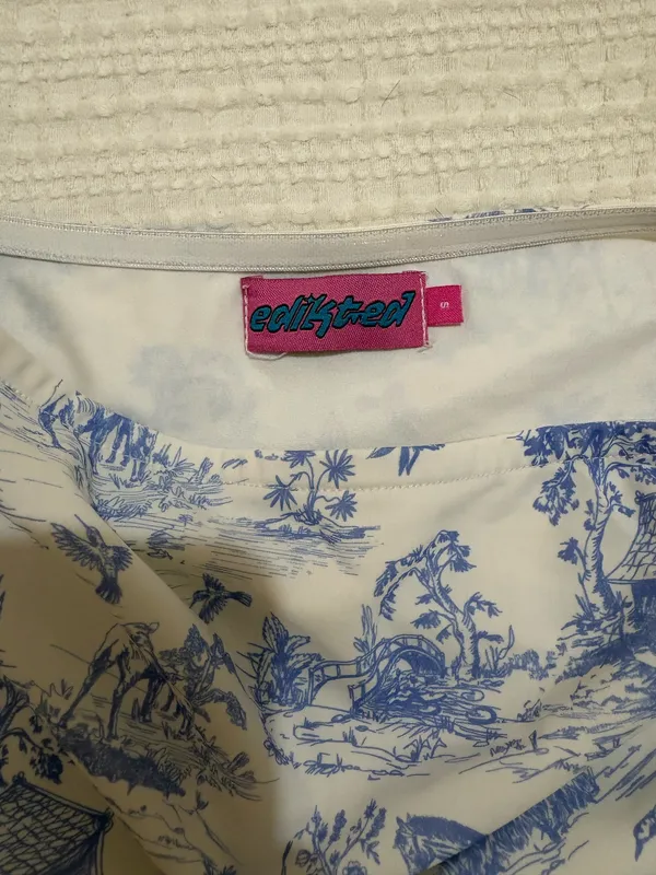 edikted blue and white tube top - Image 2