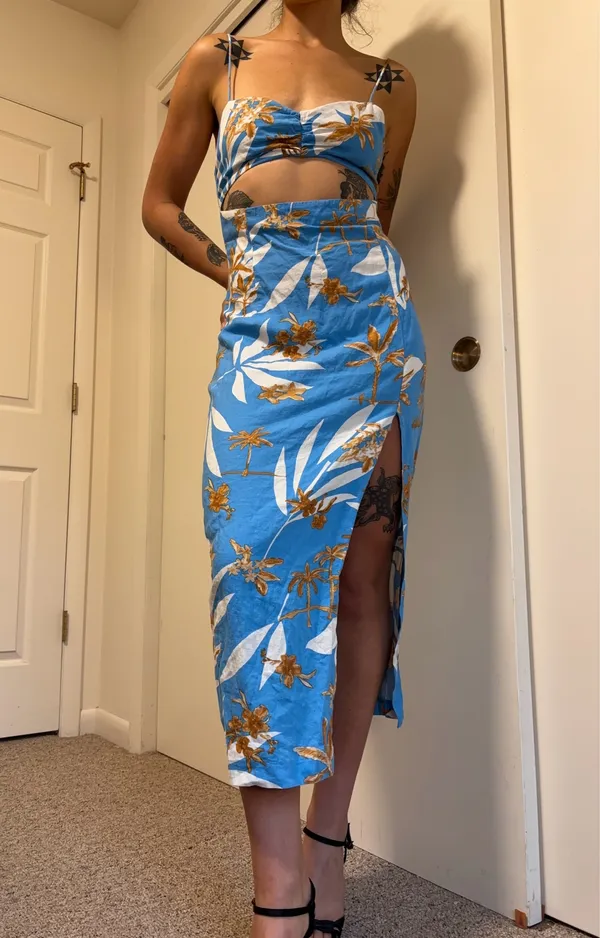 Blue floral sundress Zara - Image 2
