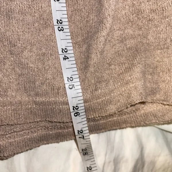 Bohemian Women's Tan Ruffle Sweater POI Size L - Image 5