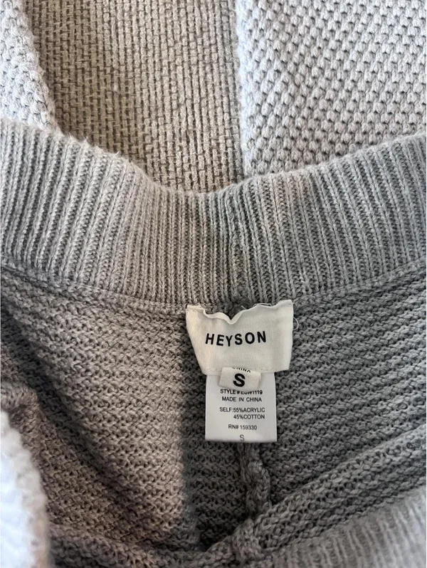 HEYSON Knit Pants Gray - Image 3