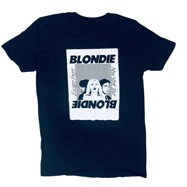 Blondie Escape From New‎ York Tour Graphic T-Shirt Black Cotton Medium - Image 2