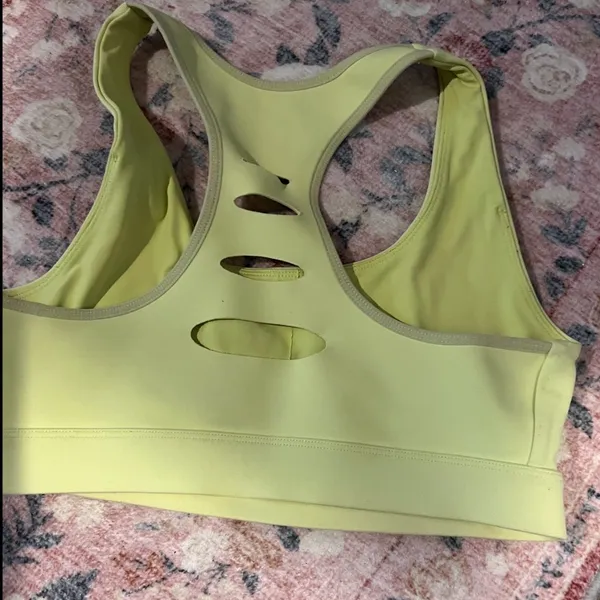 Peloton small green yellow sports‎ bra - Image 5