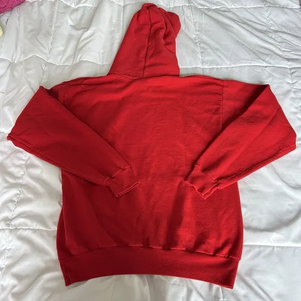 Vintage 90s Mickey Mouse Disney Pullover Hoodie Womens Medium‎ M Red Hanes - Image 6