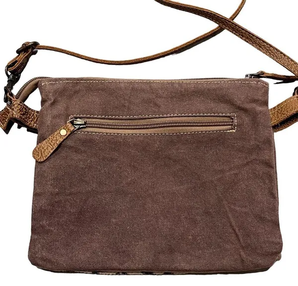 Myra Bag Mixed Media Staggering Crossbody Bag - Image 5