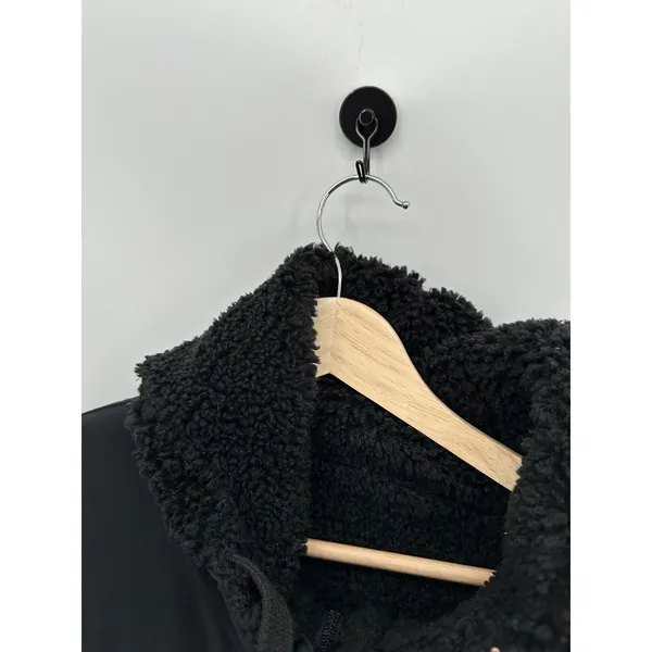 Lululemon Reversible Fleece Jacket Womens 8‎ Black Full Zip Sherpa Lined Hooded - Image 6