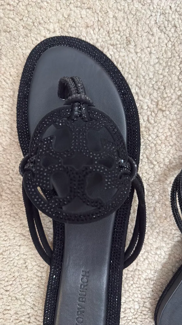 Tory Burch Sandals Miller Embellished Black - Image 7