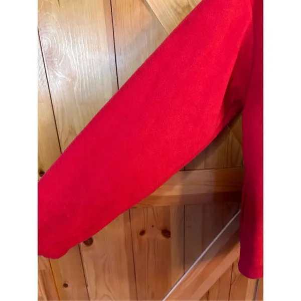 Carolyn Taylor Size M Red Zip Up Fleece Jacket Nwt (4149) - Image 2