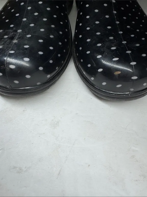 Sloggers Black and White Polka Dot Rain Clogs 10 outdoors gardening - Image 4
