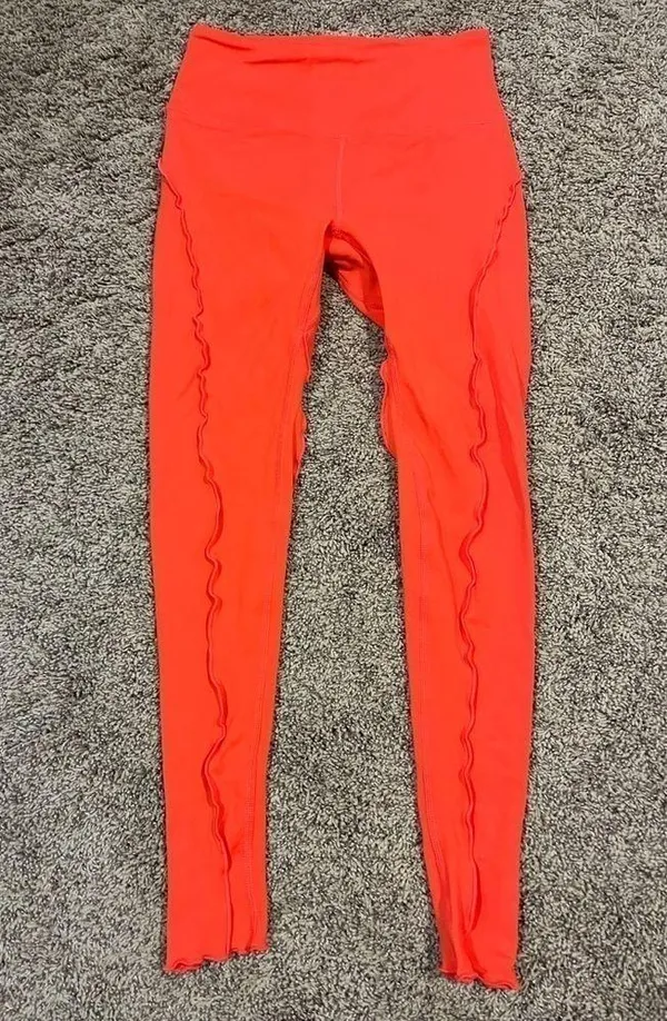 Free People High Rise 24/7 Leggings XS Orange - Image 2