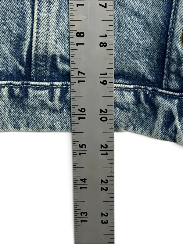 MICHAEL Michael Kors Denim Jacket Women’s L Light Wash Grommet Collar NWT $135 - Image 7