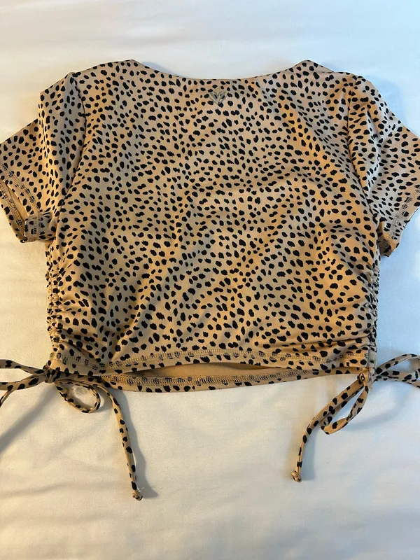 Forever 21 Cheetah Square Neck Crop Top - Image 2