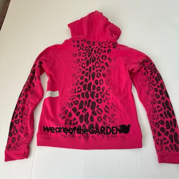 Free City Leopard Zip Hoodie Fuschia, S - Image 3