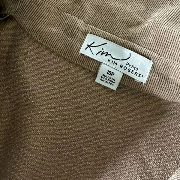 Kim Rogers Dark Academia Faux Suede Corduroy Blazer Jacket Two Button Pleated Pocket 10P - Image 11